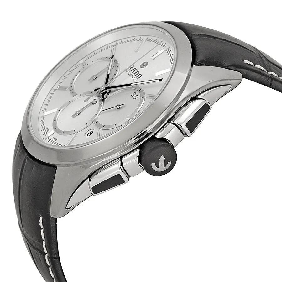 Rado Hyperchrome Automatic Silver Dial Black Leather Men's Watch R32276105