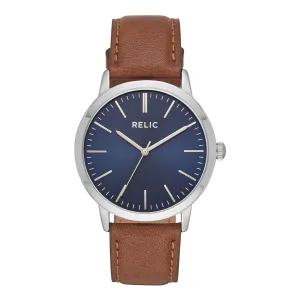 Relic by Fossil Men's Jeffery Quartz Metal Casual Watch with Leather or Stainless Steel Bracelet