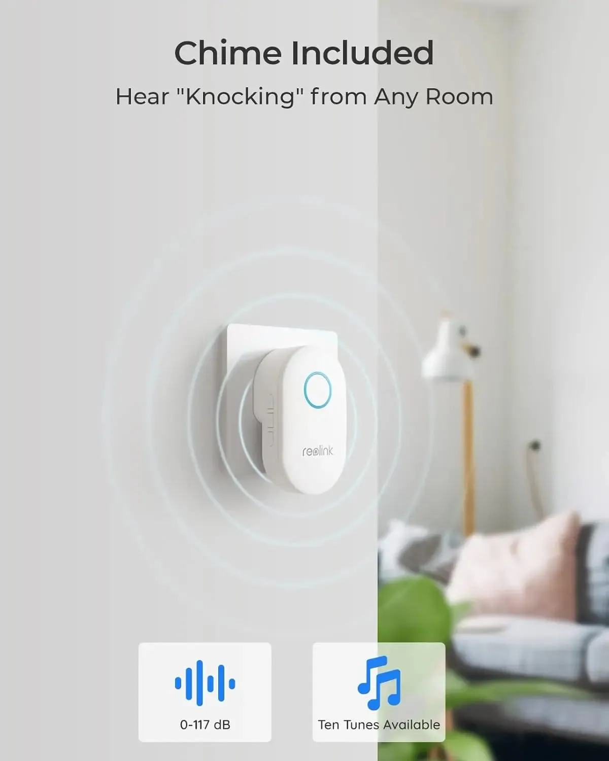 Reolink Video Doorbell Camera Wired 2K WiFi with Chime, Smart Security Door Bell, 5MP Night Vision, Human Detection App Alert, 180° Wide Angle, 2.4/5GHz, 2 Way Talk, Waterproof, Video Doorbell WiFi V2