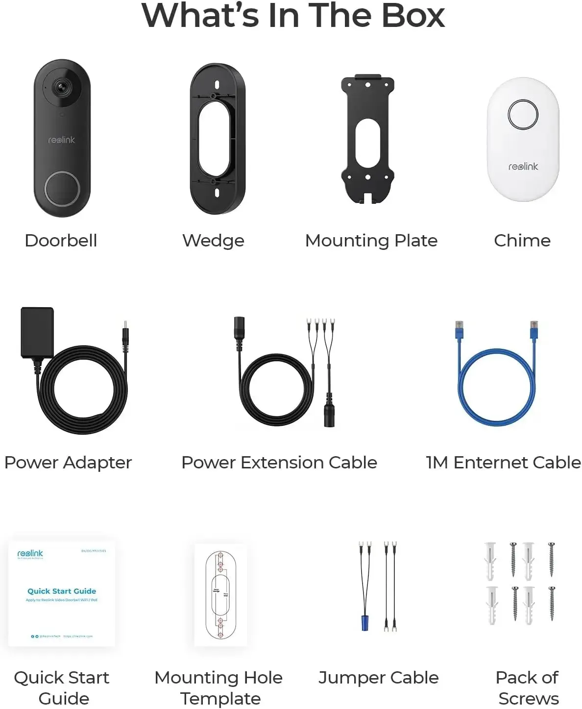 Reolink Video Doorbell Camera Wired 2K WiFi with Chime, Smart Security Door Bell, 5MP Night Vision, Human Detection App Alert, 180° Wide Angle, 2.4/5GHz, 2 Way Talk, Waterproof, Video Doorbell WiFi V2