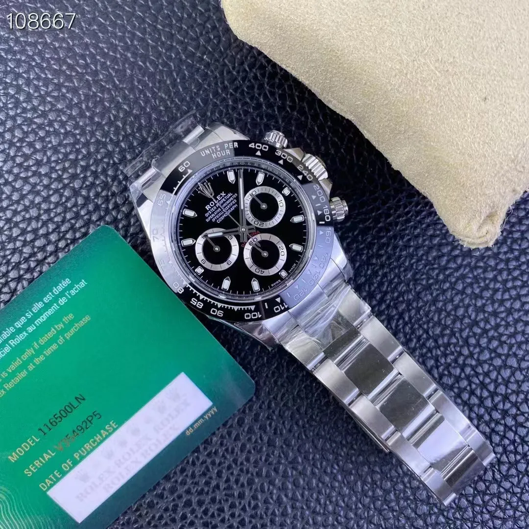 Replica Rolex Daytona 116500LN Silver Black