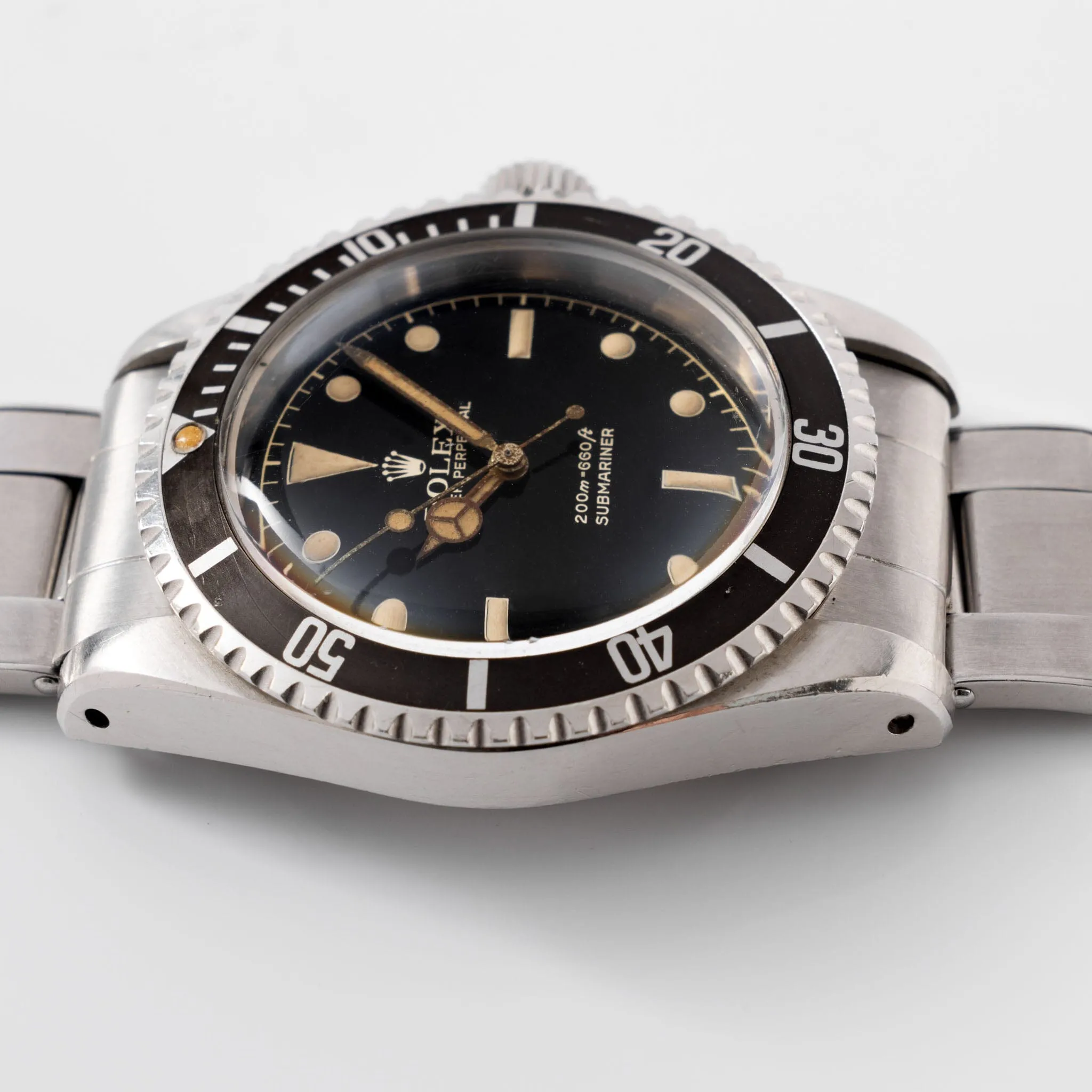 Rolex Submariner Gilt Two-Line Chapter Ring Exclamation Dot Dial Ref 5512