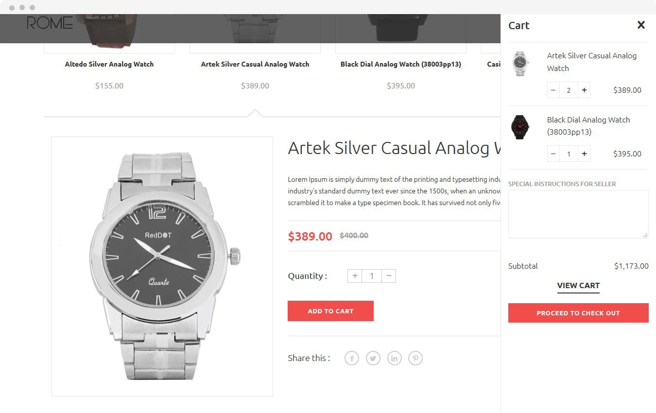 Rome Shopify Theme - HulkApps