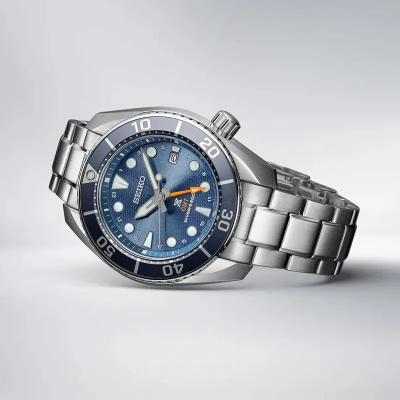 Seiko Prospex Solar GMT Diver Watch Aqua Dial SFK001J