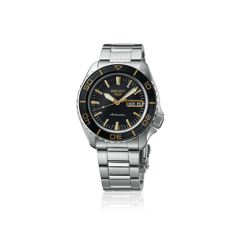 Seiko SNZH Tribute with Black-Gold Bezel and Luminescent Indices SRPK99K