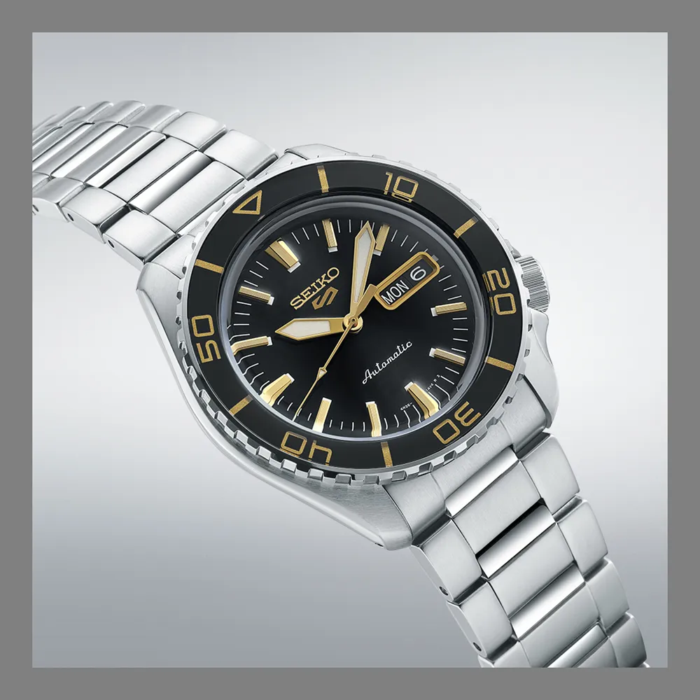 Seiko SNZH Tribute with Black-Gold Bezel and Luminescent Indices SRPK99K