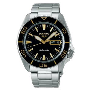 Seiko SNZH Tribute with Black-Gold Bezel and Luminescent Indices SRPK99K