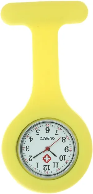 Silicone Pocket Brooch Clip Fob Medical Nurse Watch Pocket Clock Gift for Hospital Doctors Nursing Timepiece