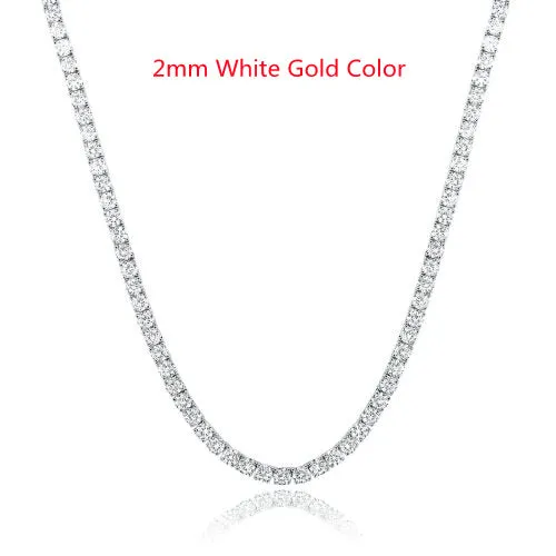 Silver 4 Claw Zircon Tennis Necklace