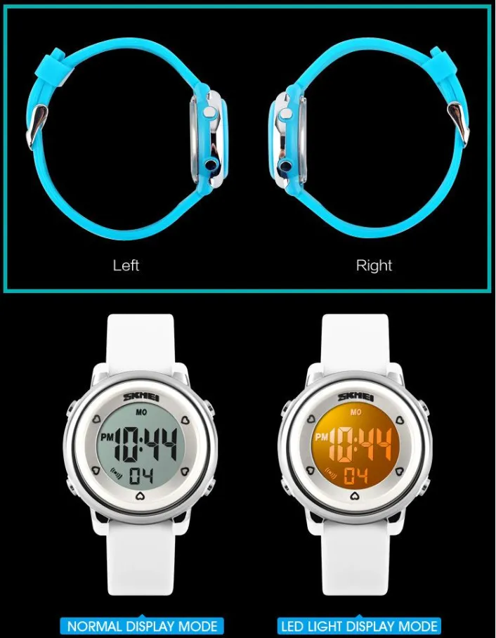 SKMEI Children LED Digital Watch Relogio Feminino Sports Watches Kids Cartoon Jelly Relojes Mujer Waterproof Wristwatches