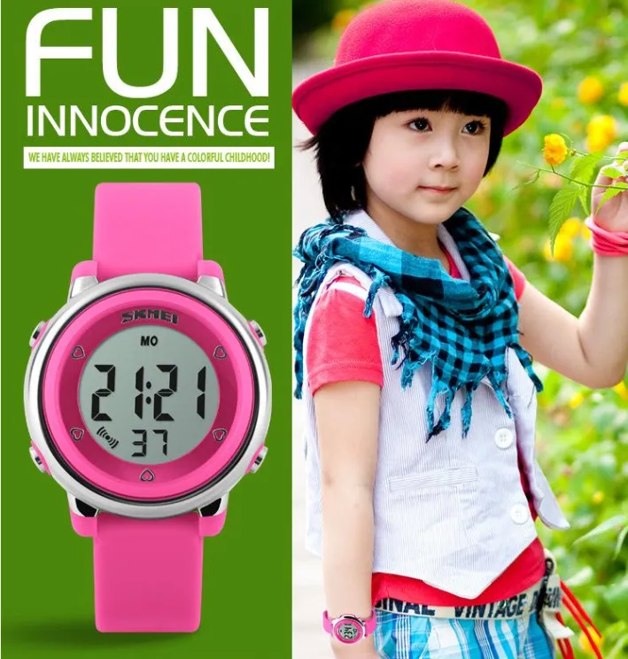 SKMEI Children LED Digital Watch Relogio Feminino Sports Watches Kids Cartoon Jelly Relojes Mujer Waterproof Wristwatches