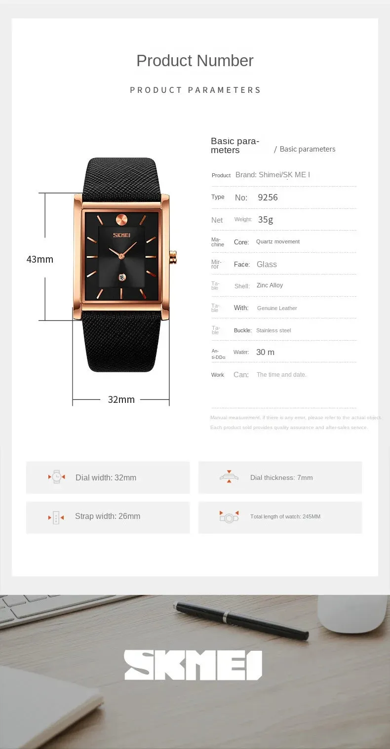Skmei Fashion Simple Men's Watch Waterproof Business Calendar SK285461