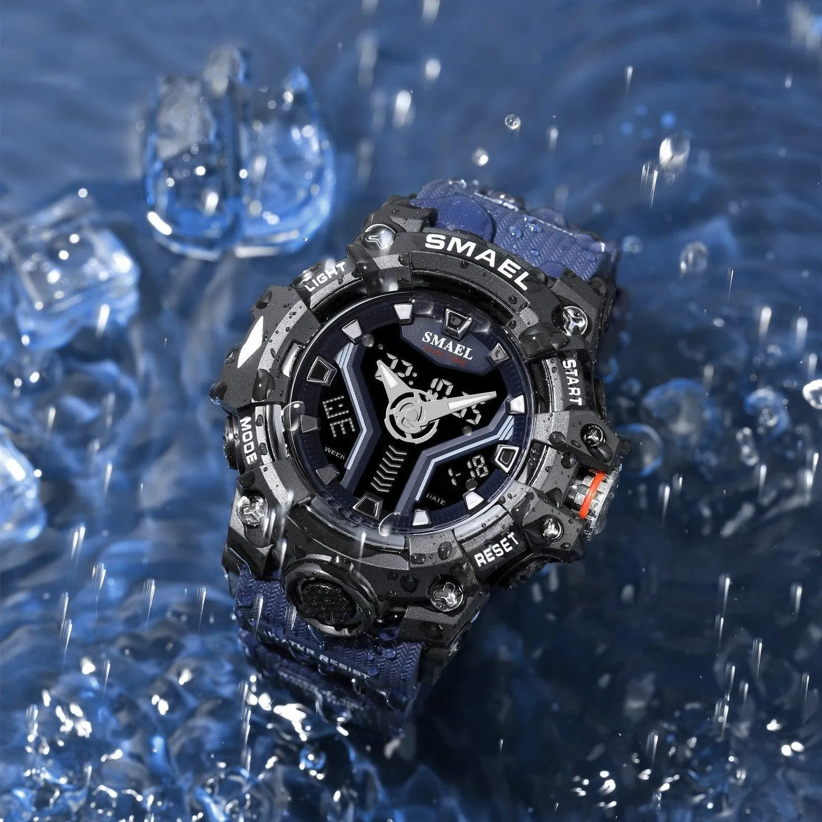 SMAEL 8075 Men's Analog Digital Waterproof Outdoor Multifunctional Watch For men