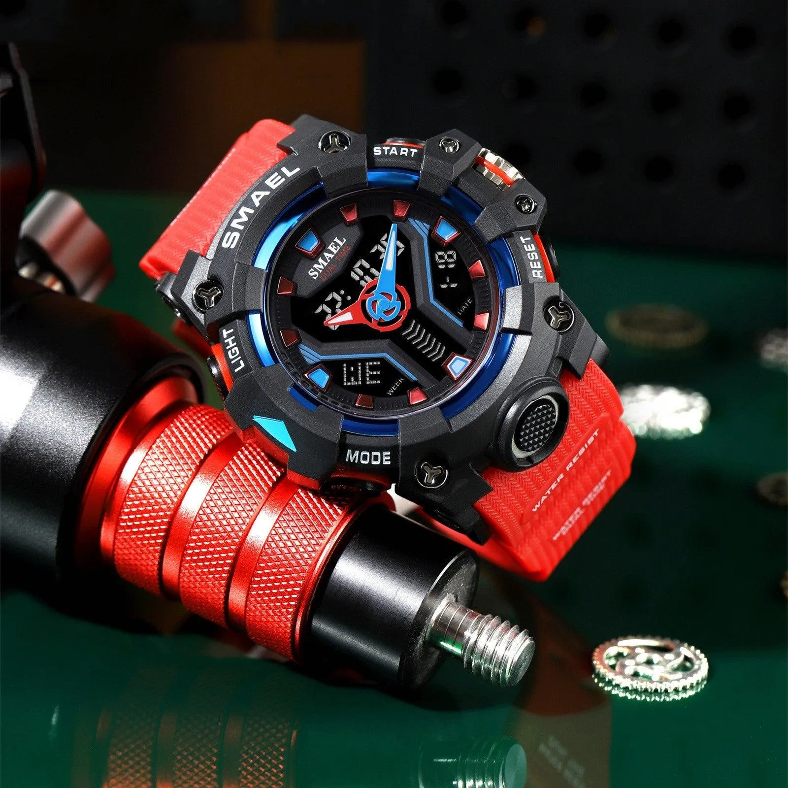 SMAEL 8075 Men's Analog Digital Waterproof Outdoor Multifunctional Watch For men