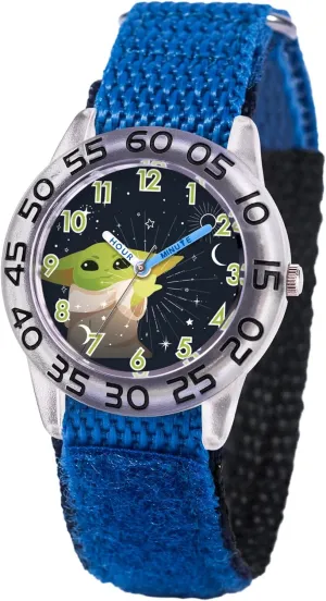STAR WARS Kids' Plastic Time Teacher Watch, Analog Quartz Nylon Strap Watch