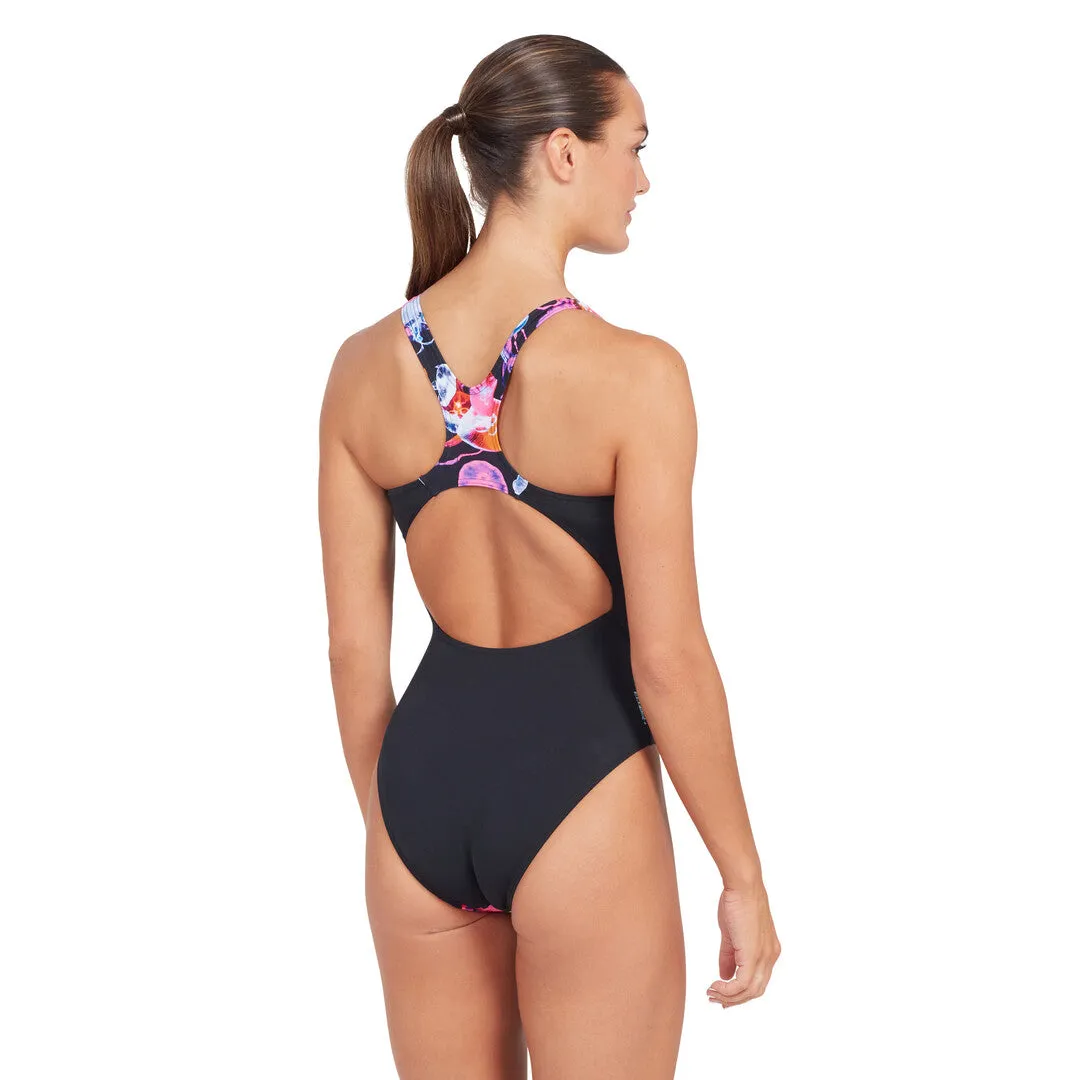 Swimming Costume Zoggs Actionback Women - Sea Flower