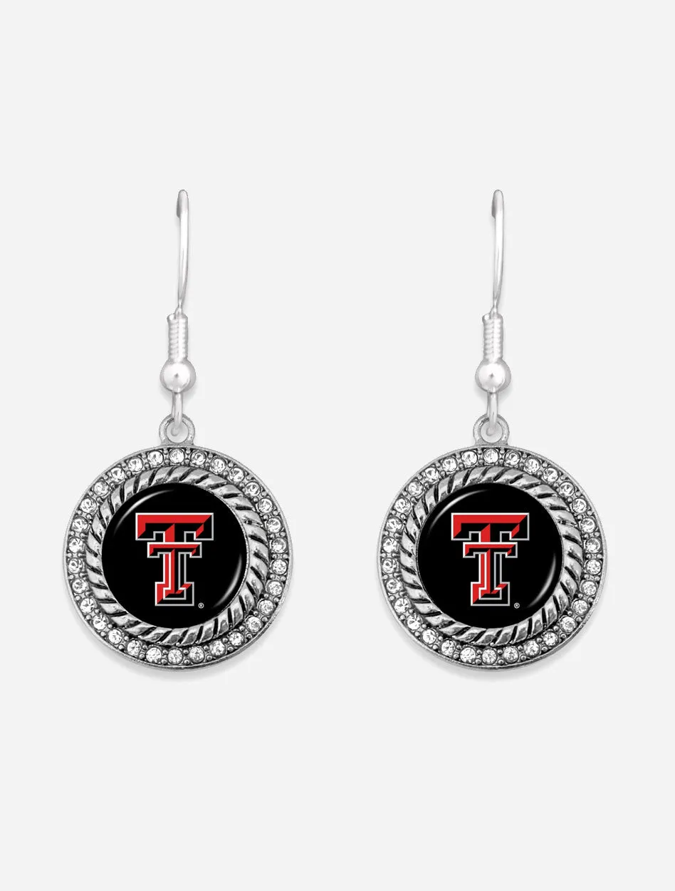 Texas Tech Double T Round "Allie" Earrings