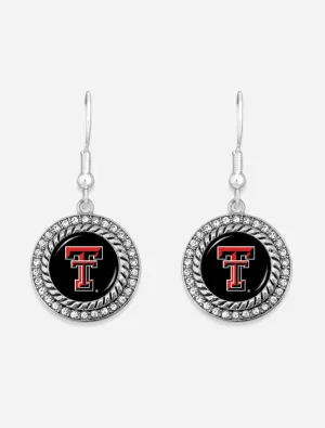 Texas Tech Double T Round "Allie" Earrings