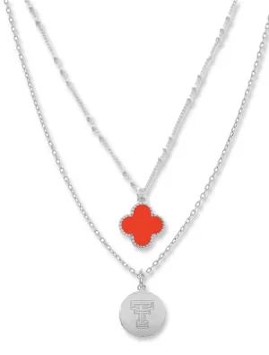 Texas Tech Red Raiders "Clover" Double T 2 Tiered Necklace