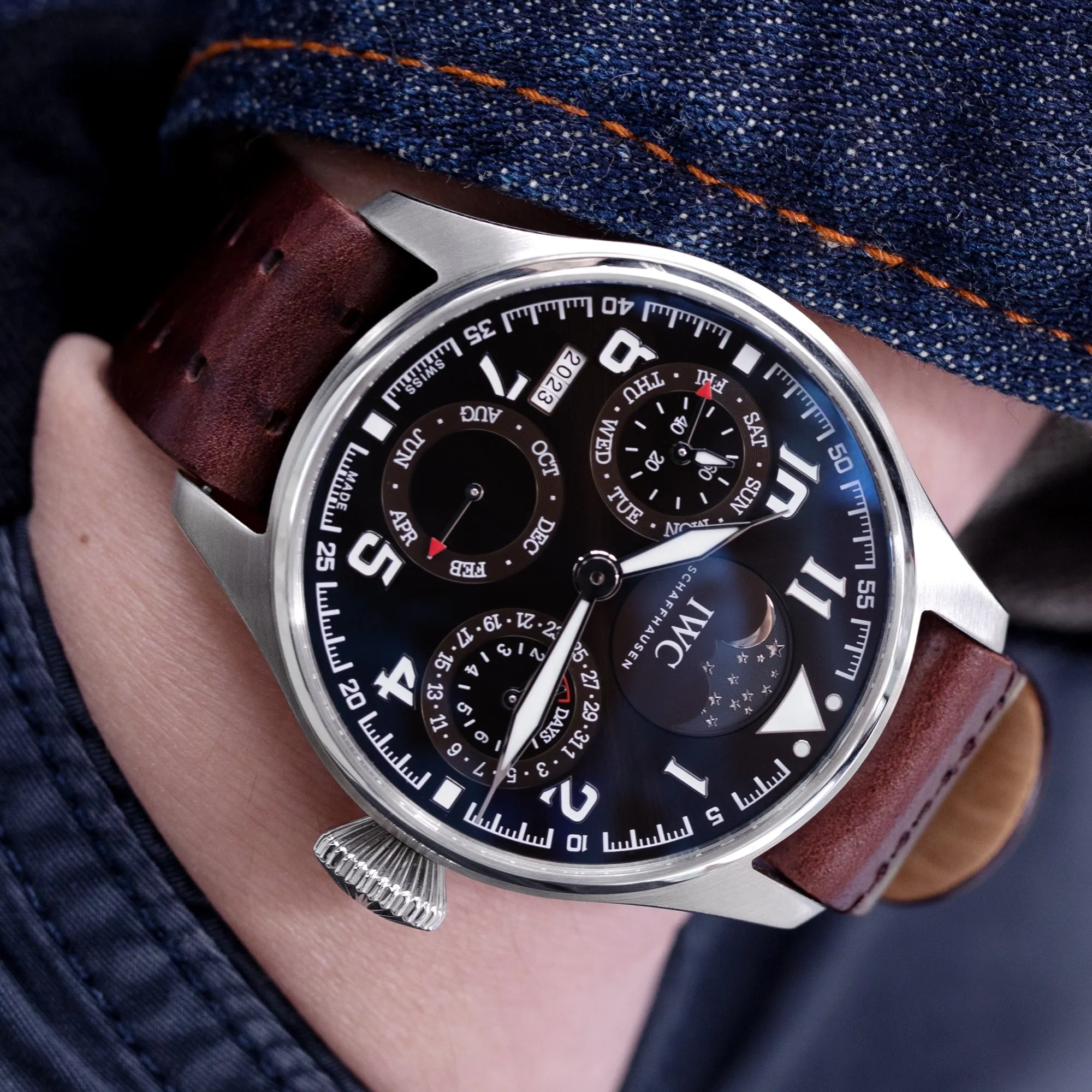 THE M-1907 Seal Brown Leather Watch Band by HAVESTON Straps