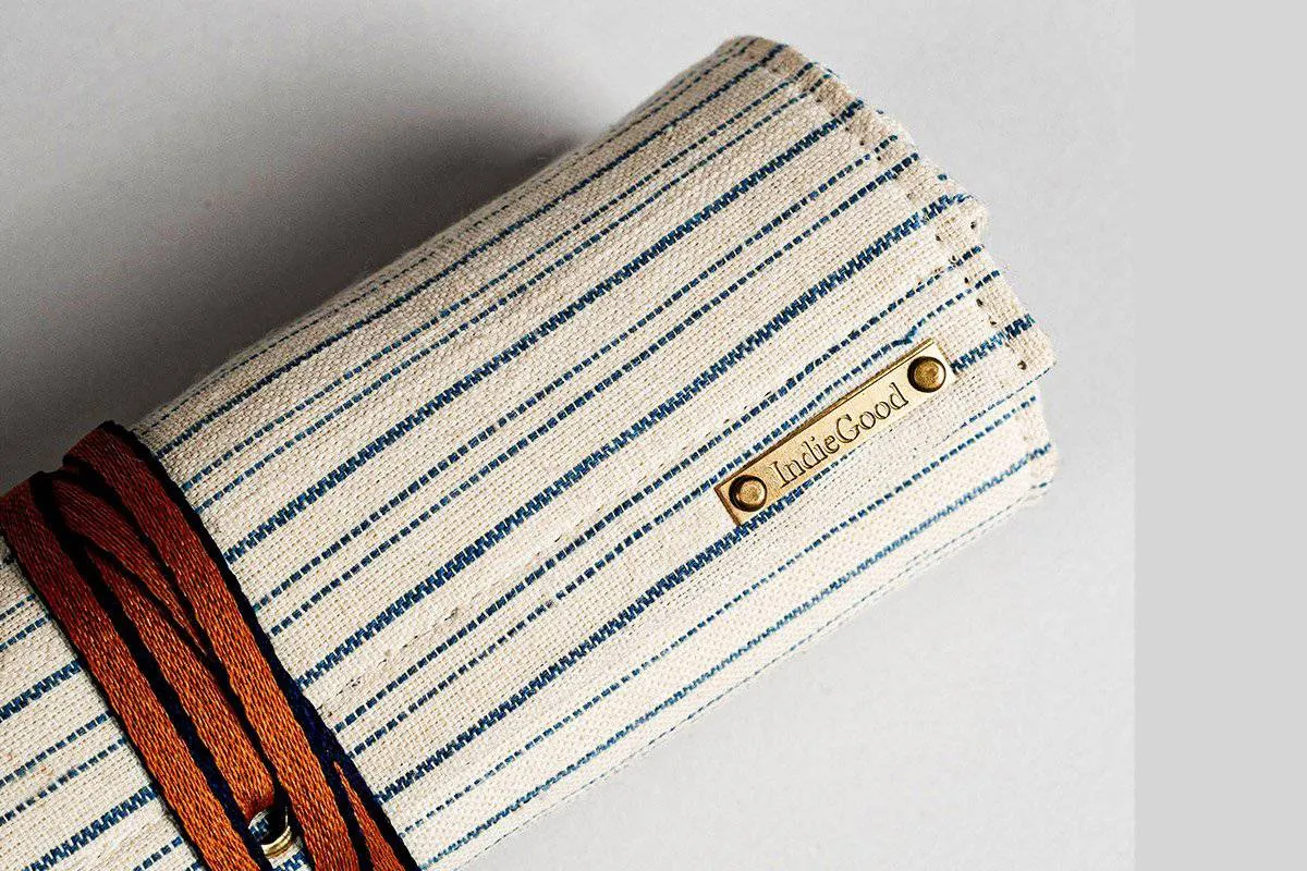 The Watch Organiser - Khadi Roll over for Travel and Storage
