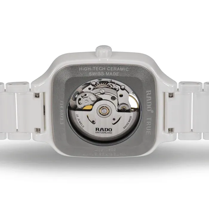 True Square Automatic Open Heart White with Diamonds
