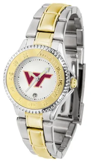 Virginia Tech Hokies Ladies Competitor Two-Tone Band Watch