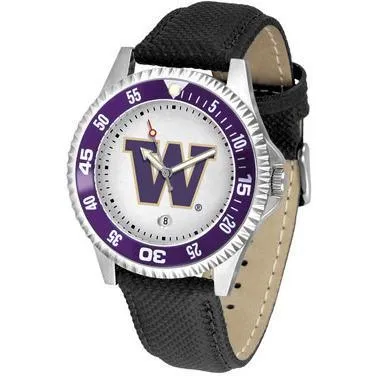 Washington Huskies Competitor - Poly/Leather Band Watch