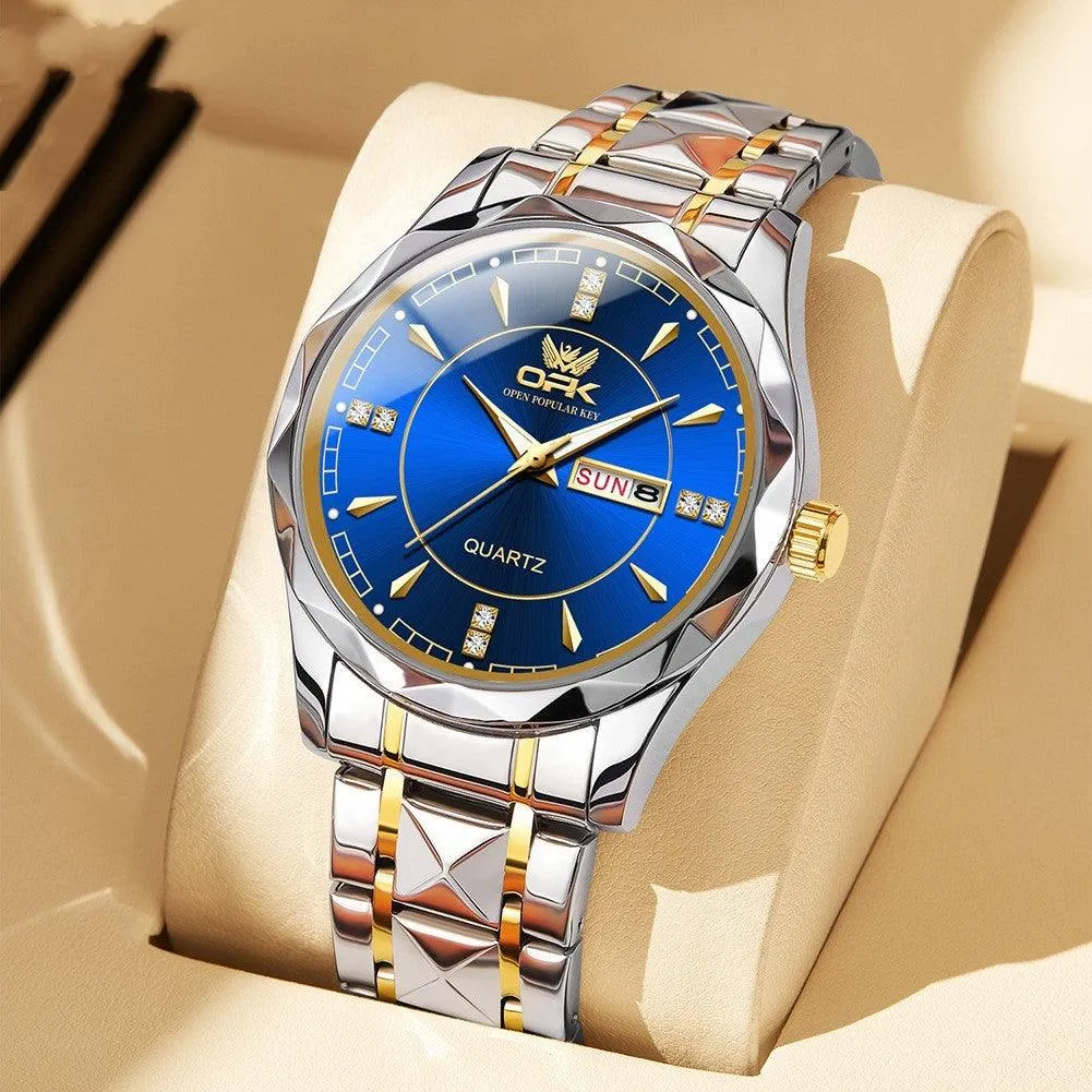 Watches for Men Analog Quartz Men's Watch Stainless Steel Waterproof