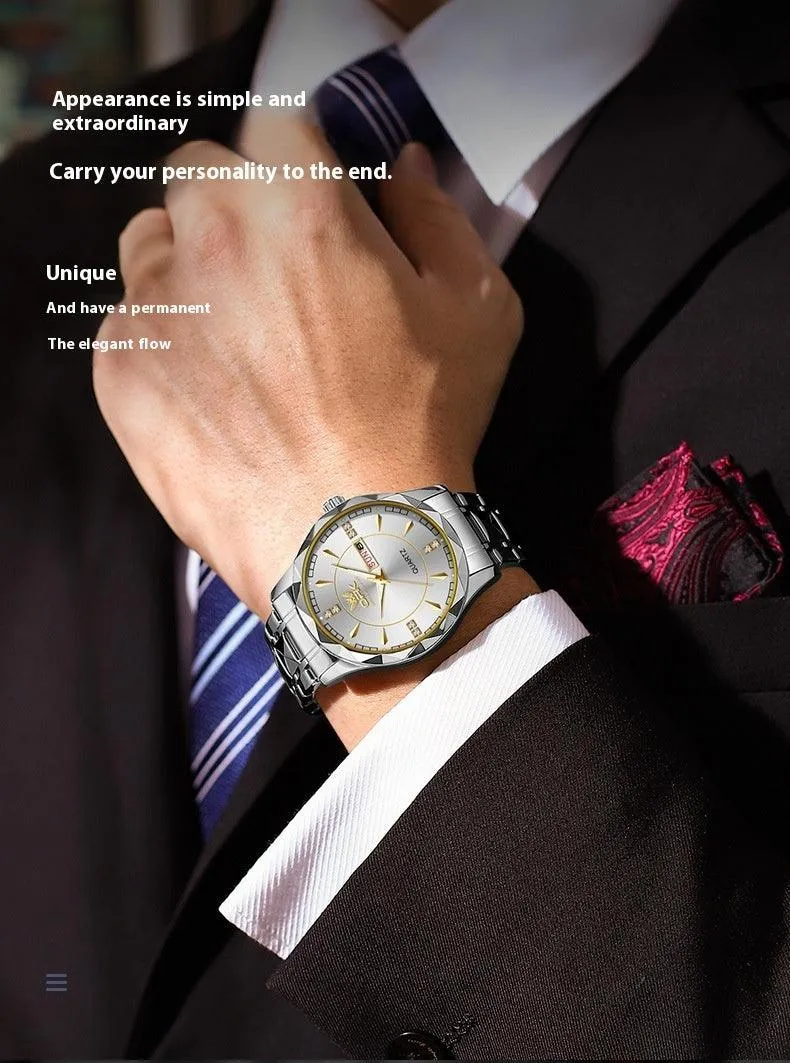 Watches for Men Analog Quartz Men's Watch Stainless Steel Waterproof