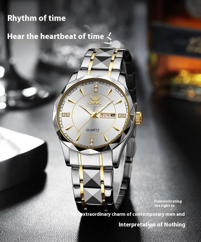 Watches for Men Analog Quartz Men's Watch Stainless Steel Waterproof