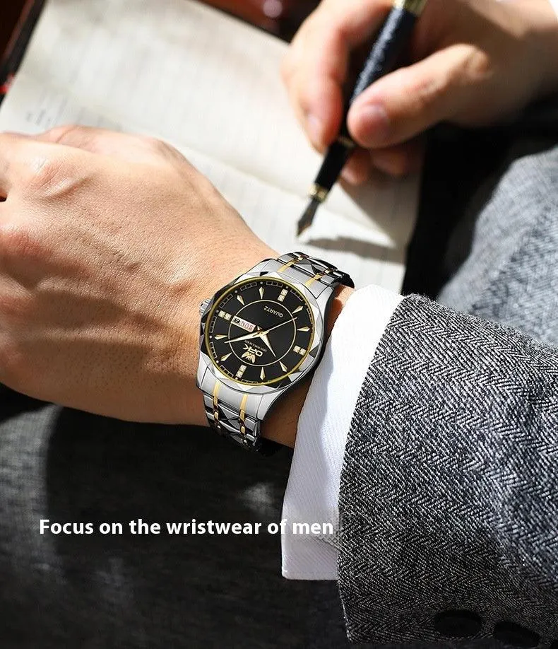 Watches for Men Analog Quartz Men's Watch Stainless Steel Waterproof