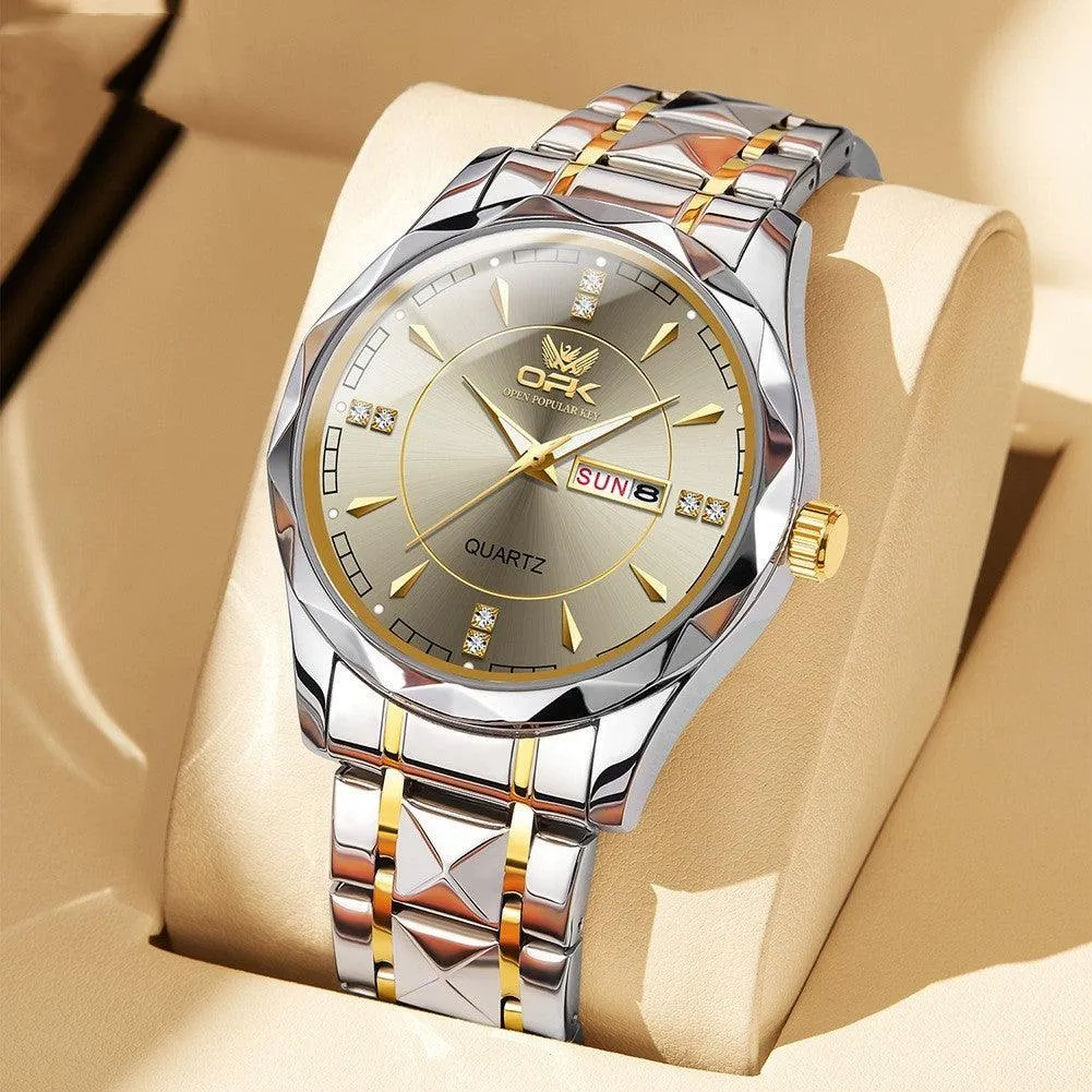 Watches for Men Analog Quartz Men's Watch Stainless Steel Waterproof