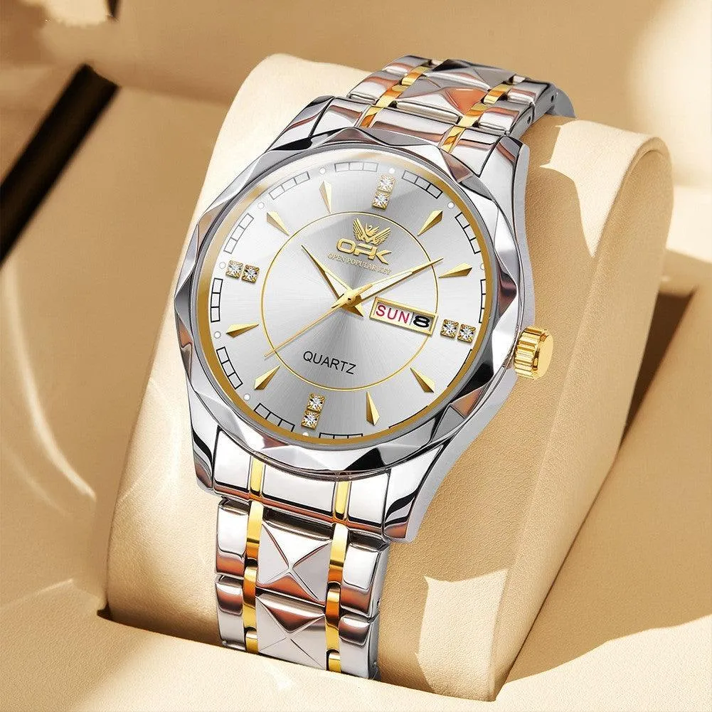 Watches for Men Analog Quartz Men's Watch Stainless Steel Waterproof