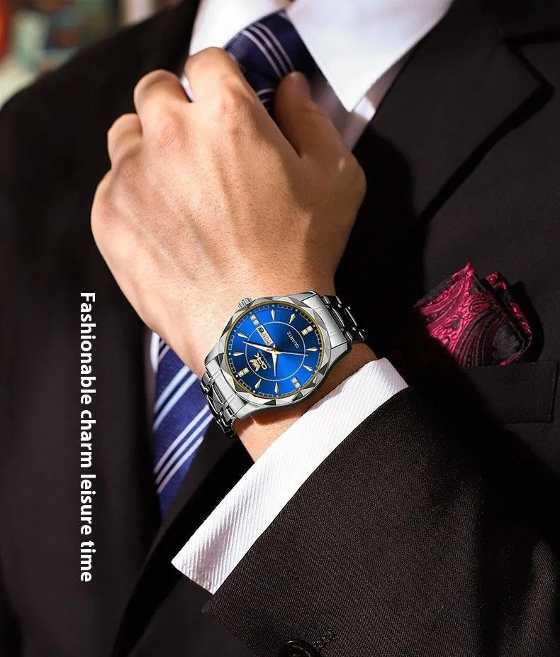Watches for Men Analog Quartz Men's Watch Stainless Steel Waterproof