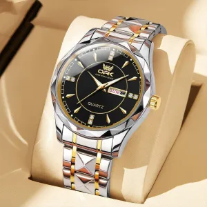 Watches for Men Analog Quartz Men's Watch Stainless Steel Waterproof