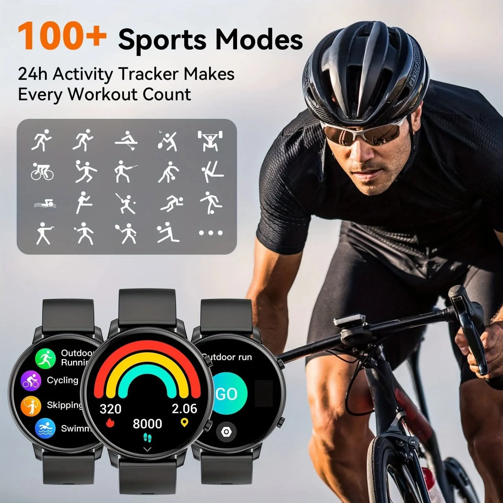 Women's 1.39'' Smartwatch – Wireless Call, Voice Assistant, and 100  Sports Modes
