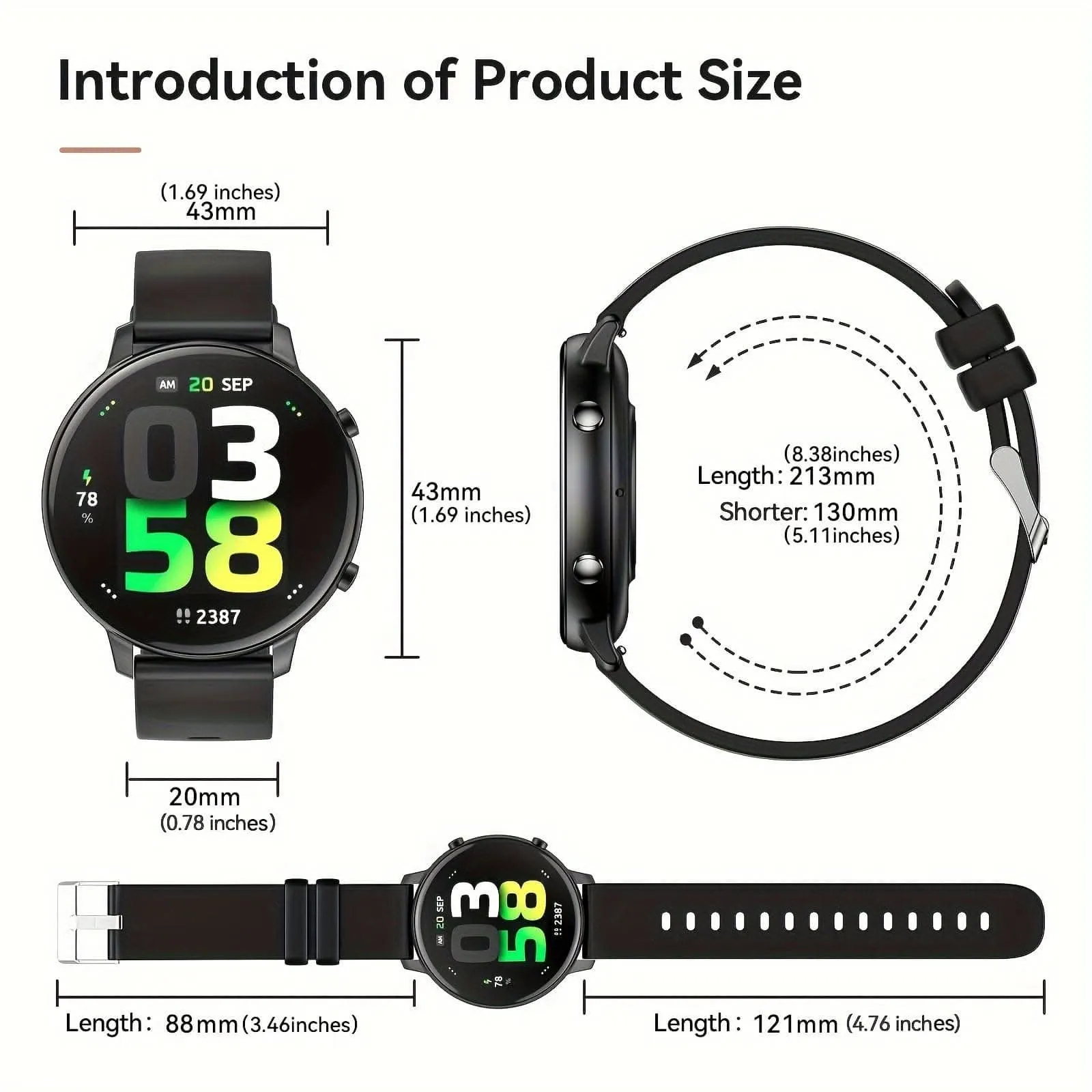 Women's 1.39'' Smartwatch – Wireless Call, Voice Assistant, and 100  Sports Modes