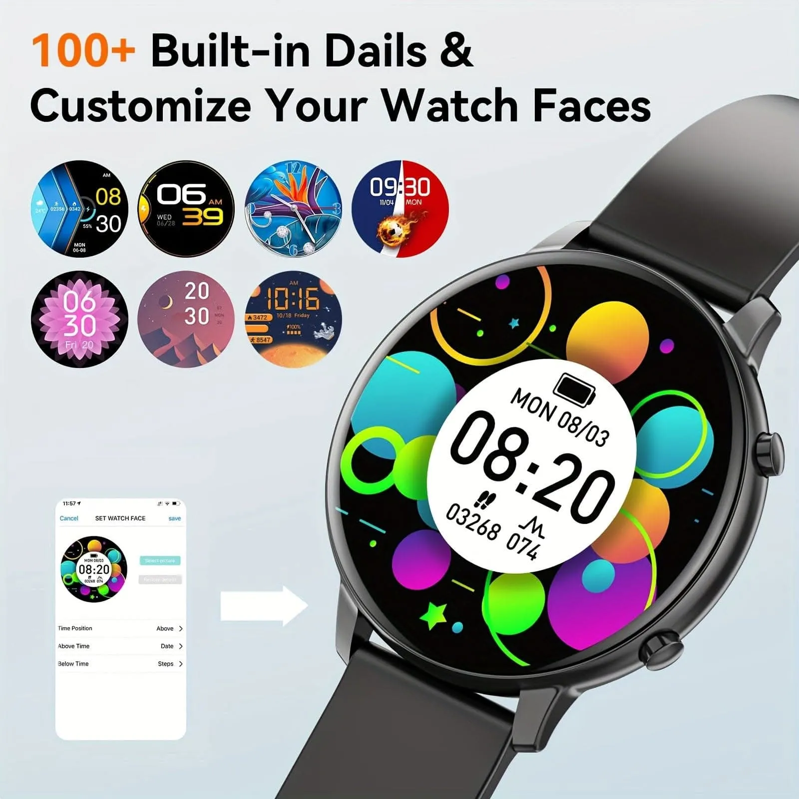 Women's 1.39'' Smartwatch – Wireless Call, Voice Assistant, and 100  Sports Modes