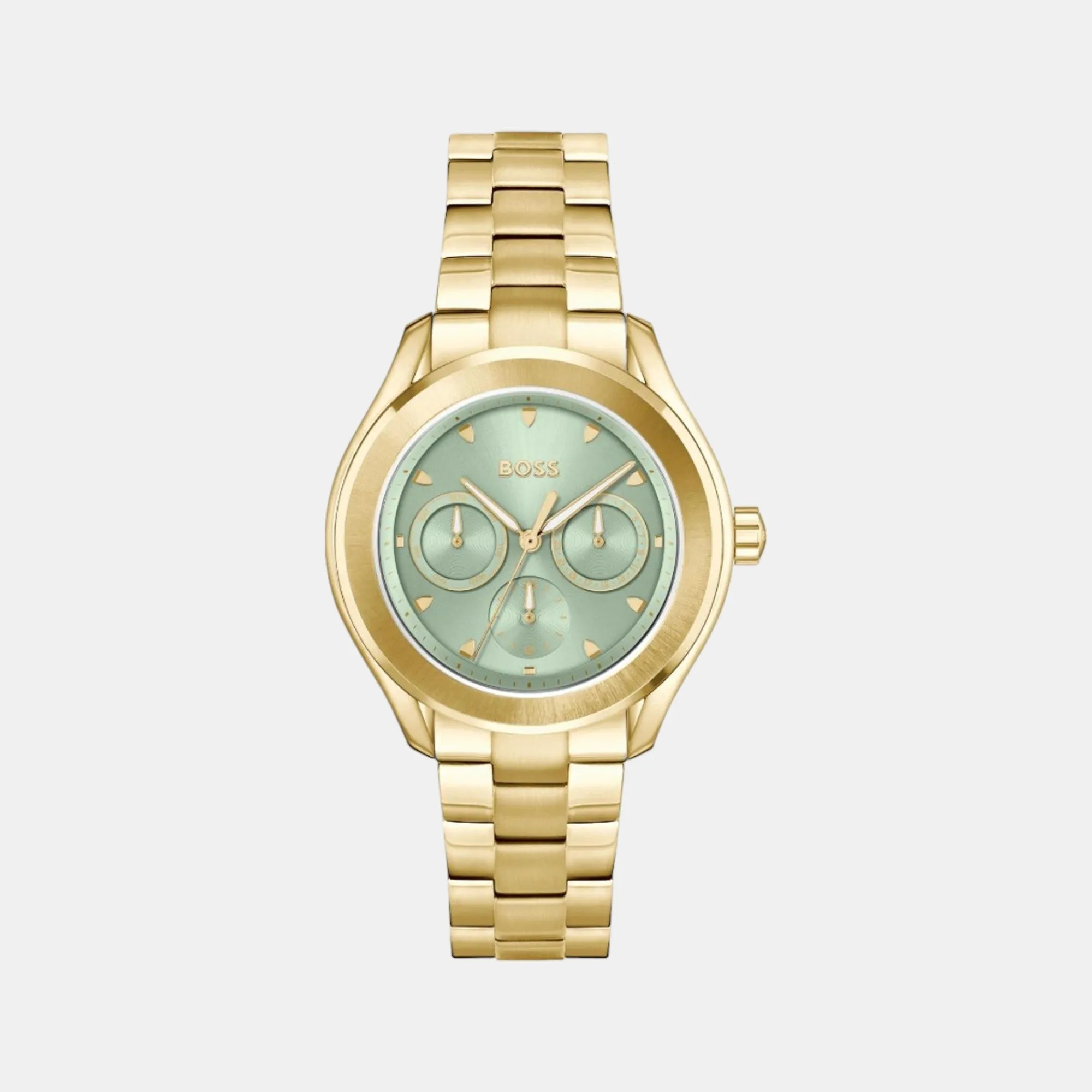 Women's Quartz Multi-Function Green Dial Stainless Steel Watch 1502745