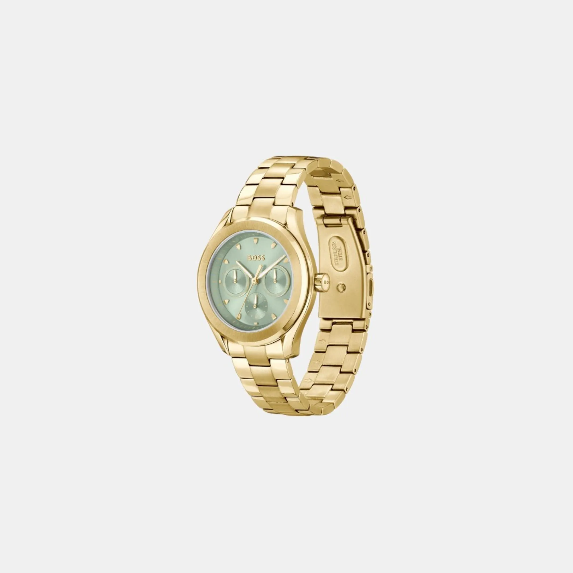 Women's Quartz Multi-Function Green Dial Stainless Steel Watch 1502745