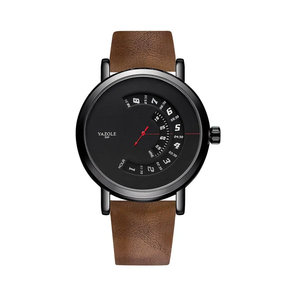 Yazole Watch Men's Turntable Waterproof Men's Watch Quartz Watch Men's Watch